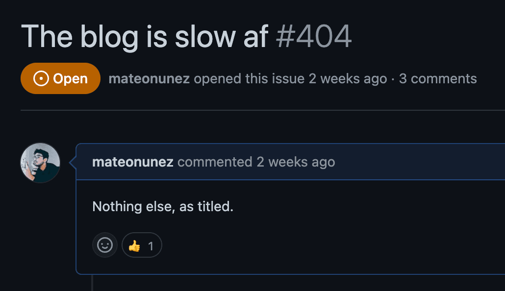 Blog performance issue